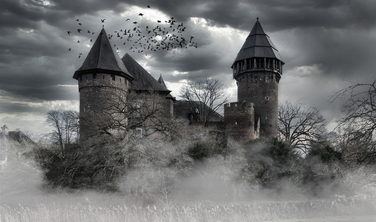 Burg im Nebel